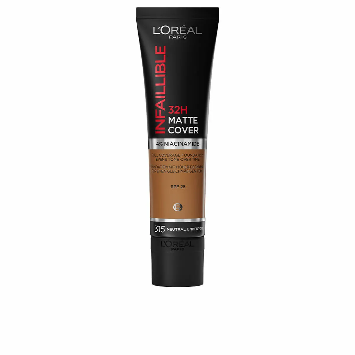 Base per Trucco Fluida L'Oreal Make Up Infalible 32H Matte Cover Nº 315 neutral undertone Spf 25