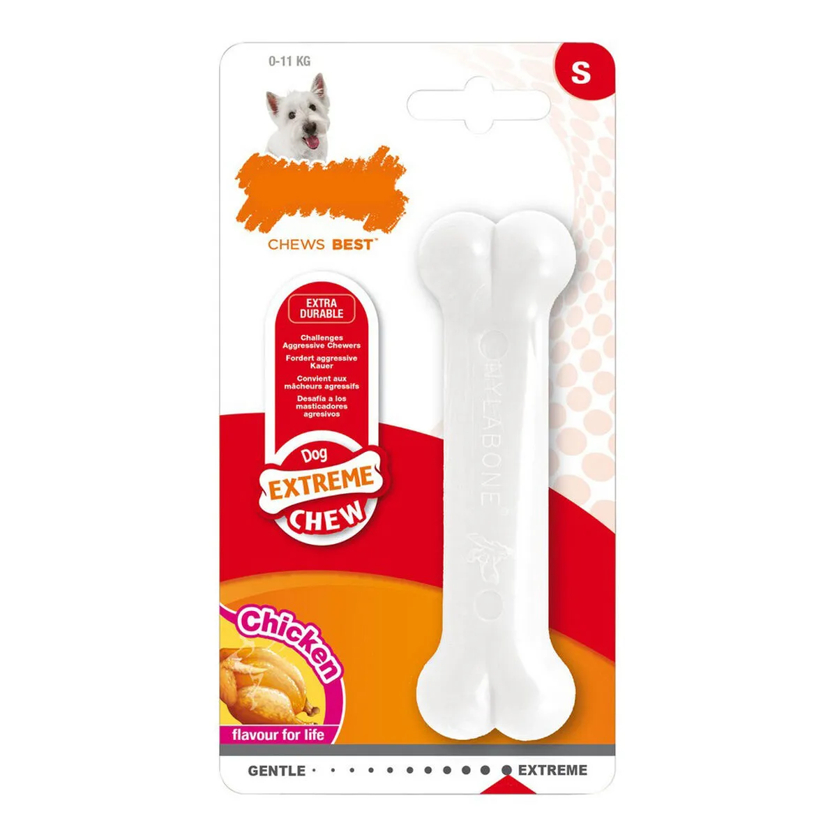 Giocattolo da mordere per cani Nylabone Extreme Chew Taglia M Pollo Nylon