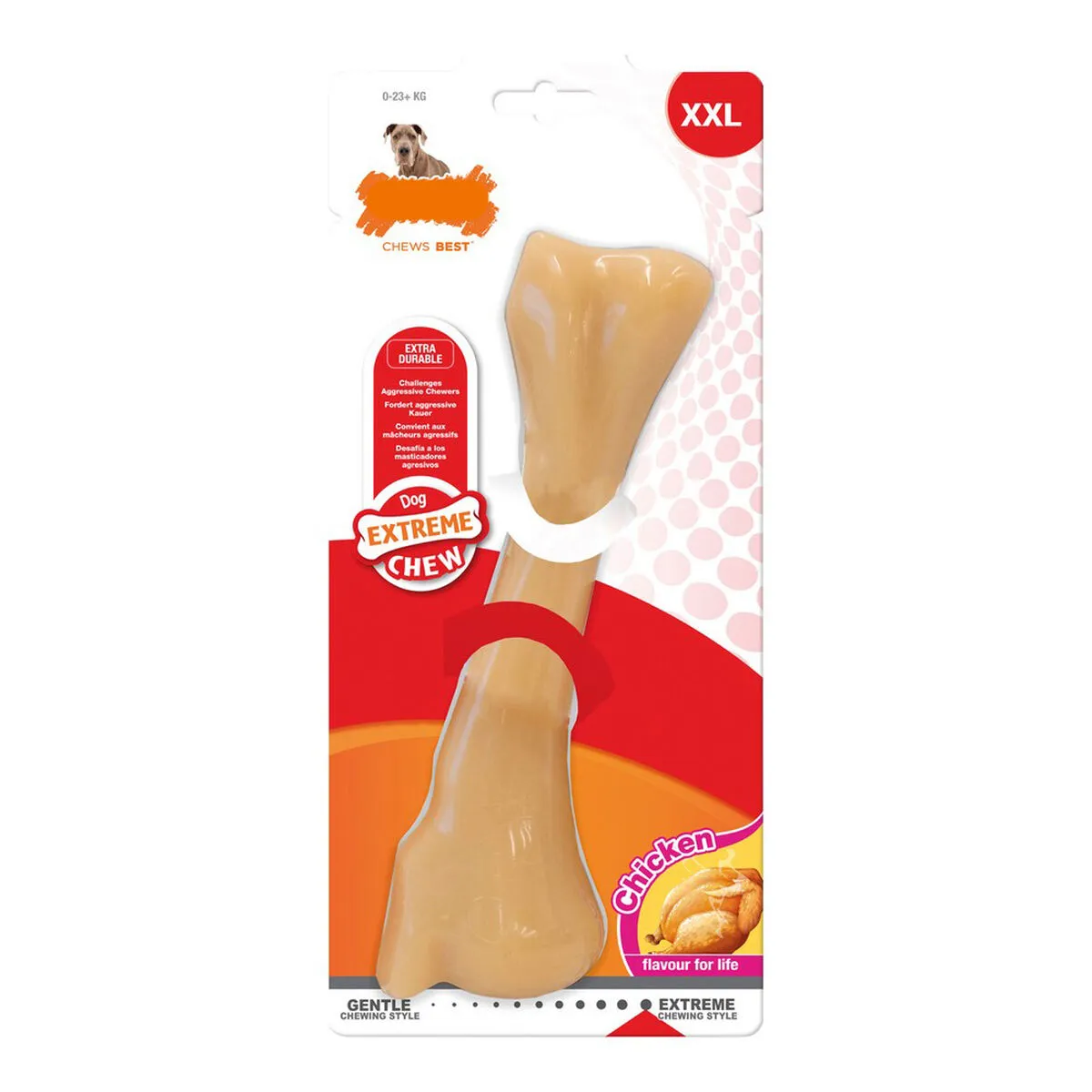 Giocattolo da mordere per cani Nylabone Dura Chew Monster Pollo Nylon Taglia XXL