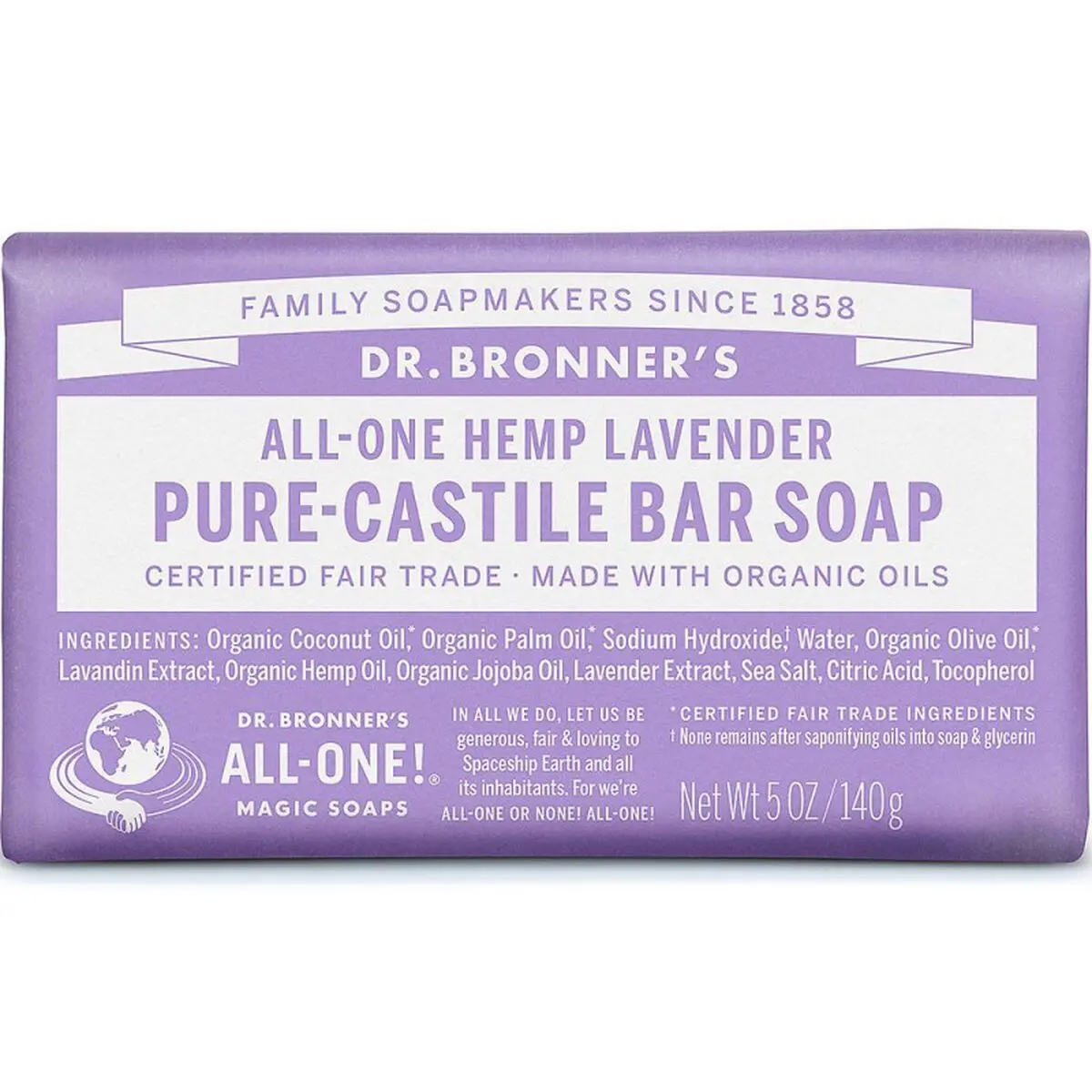 Saponetta Dr Bronner's 140 g Lavanda