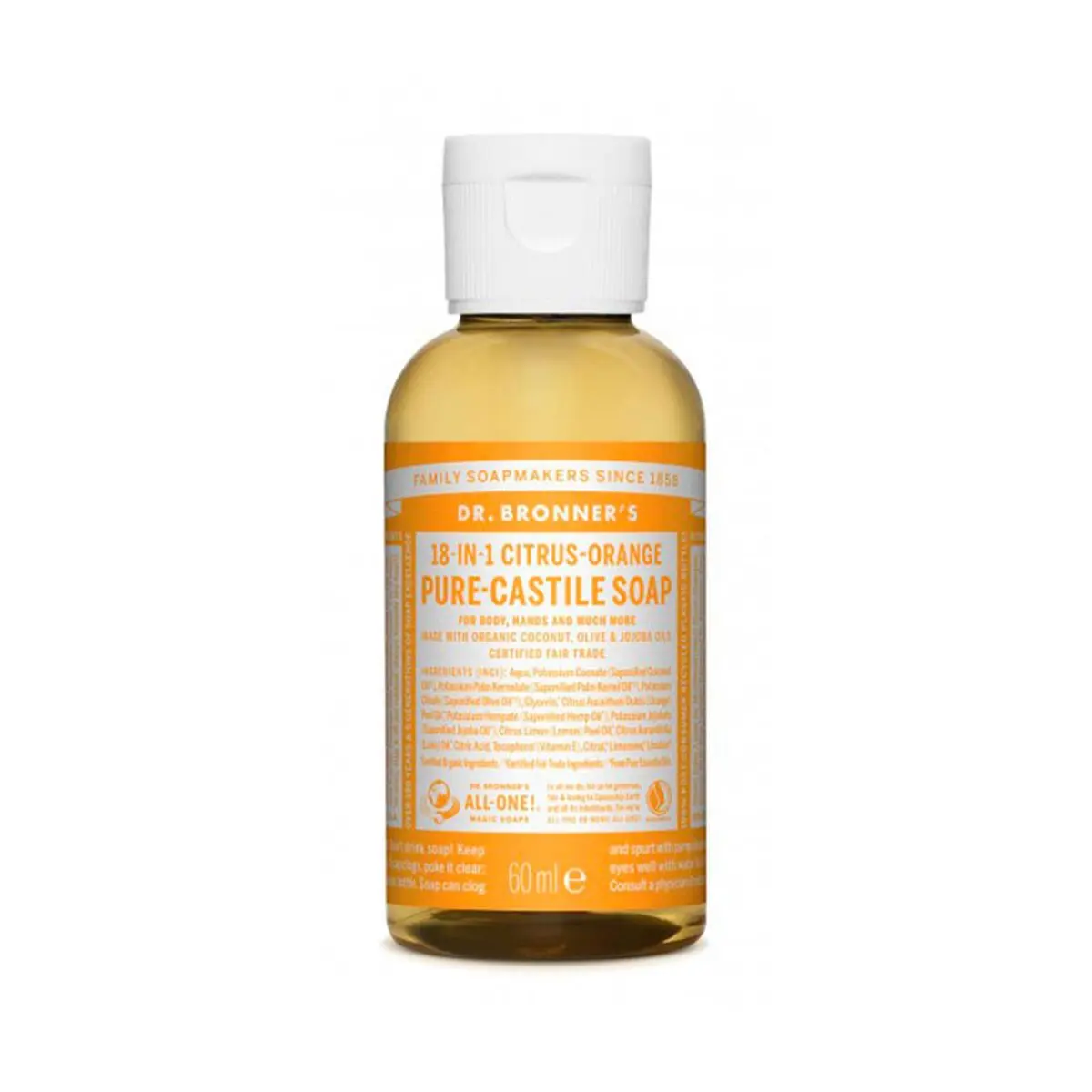 Sapone Liquido Dr Bronner's 60 ml Agrumi