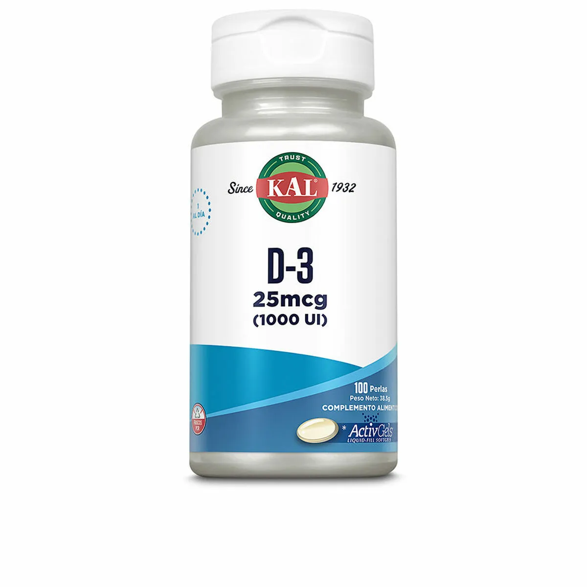 Integratore Alimentare Kal Vitamina D3 100 Unità