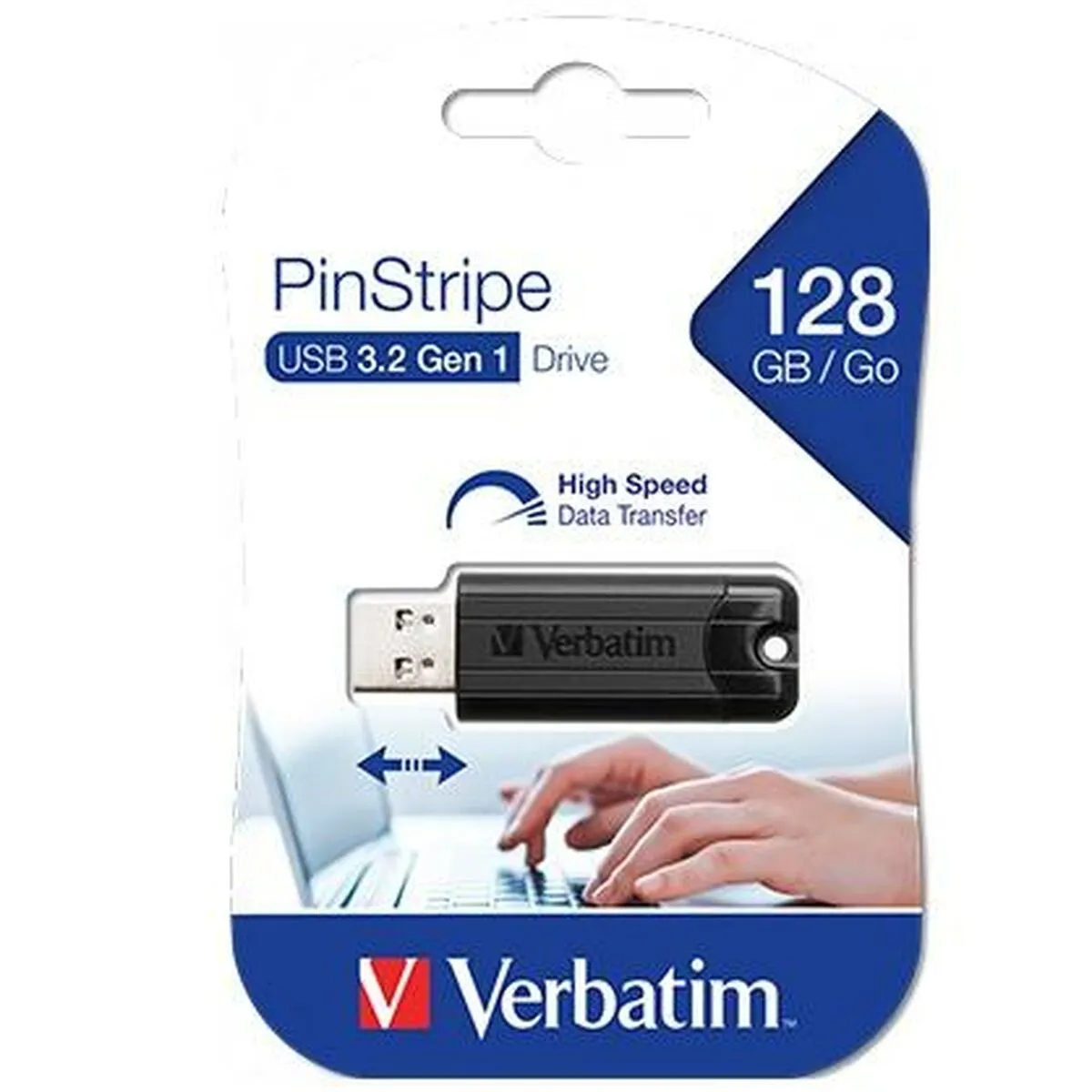 Memoria USB Verbatim PinStripe 3.0 Nero 128 GB