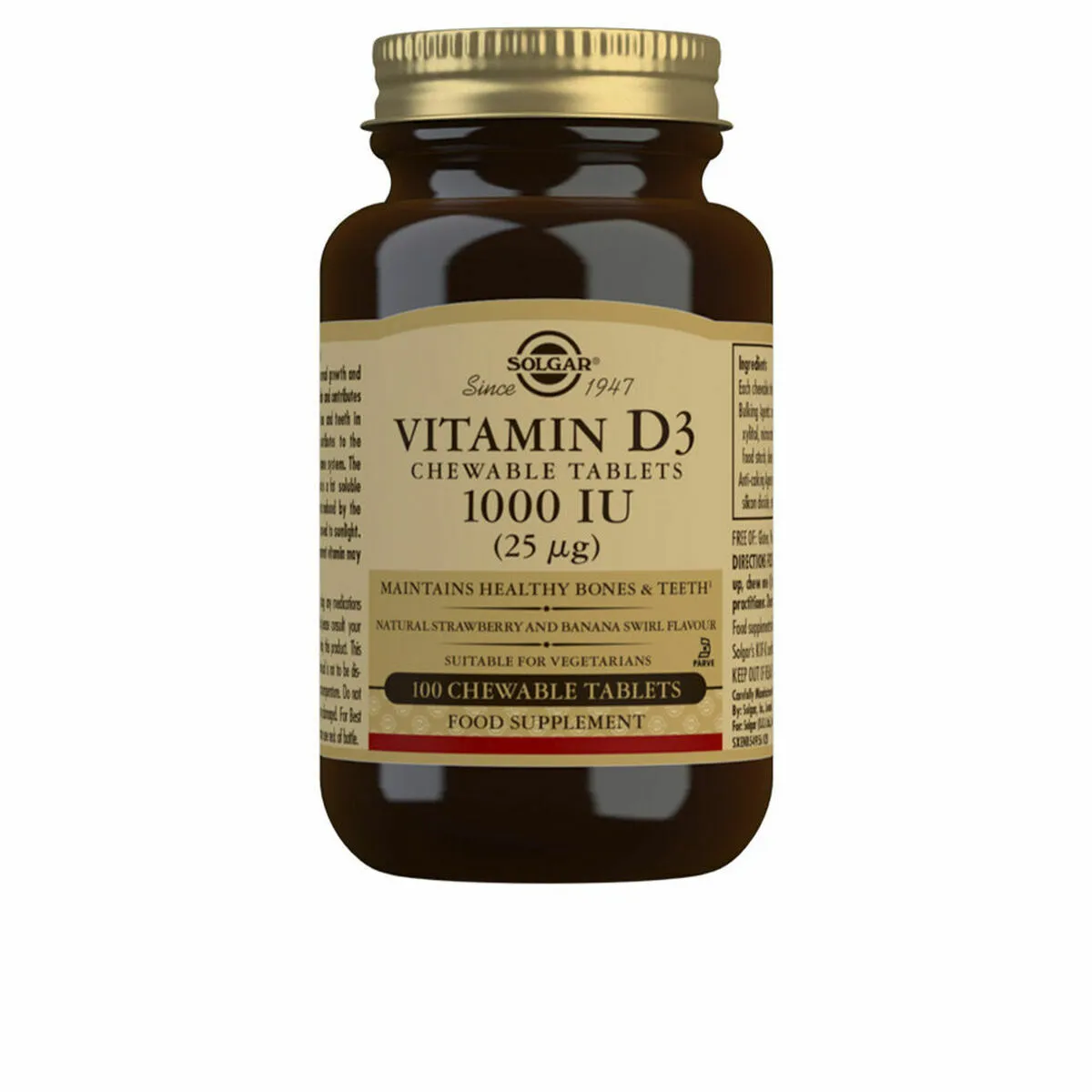 Vitamina D3 (Colecalciferolo) Solgar 1000 iu (100 compresse)