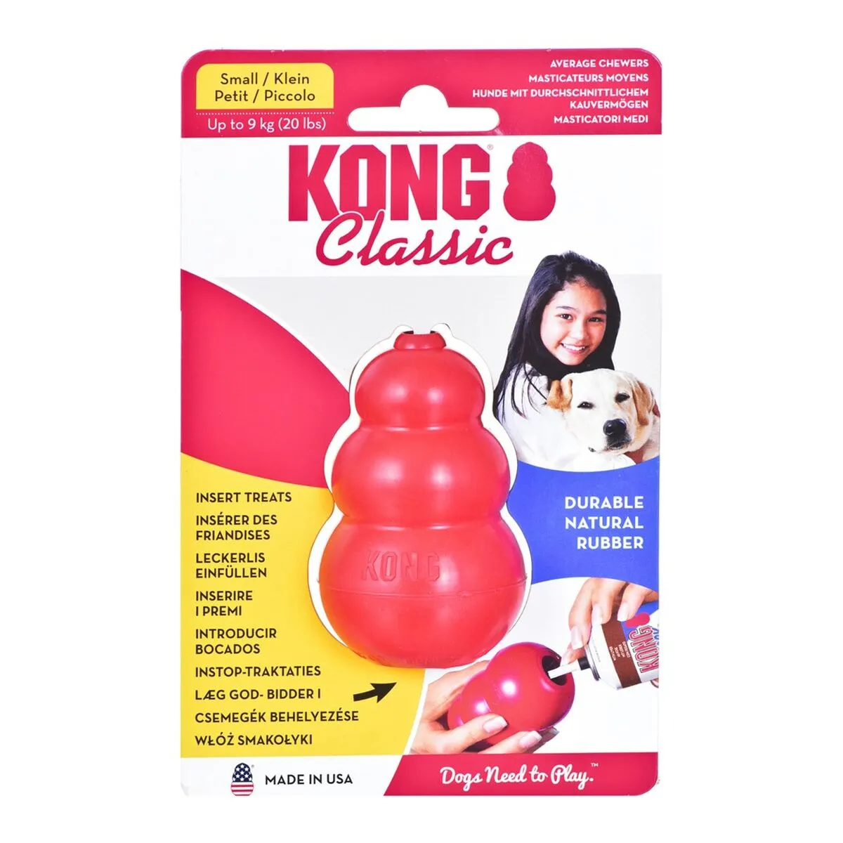 Giocattoli per cani Kong Classic Rosso Gomma