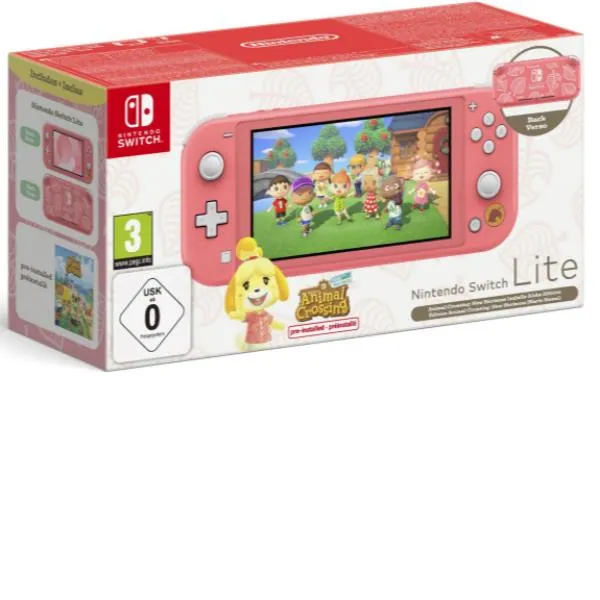 NIN SWITCH LITE ANIMALCROSSING PINK