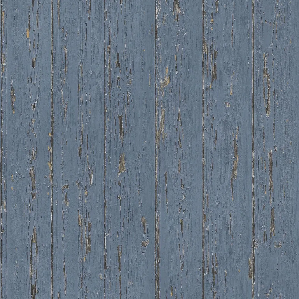 Homestyle Carta da Parati Old Wood Blu