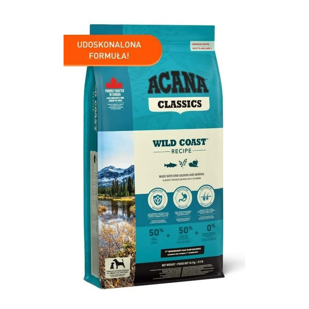 Io penso Acana Classics Wild Coast Salmone Pesce 14,5 kg