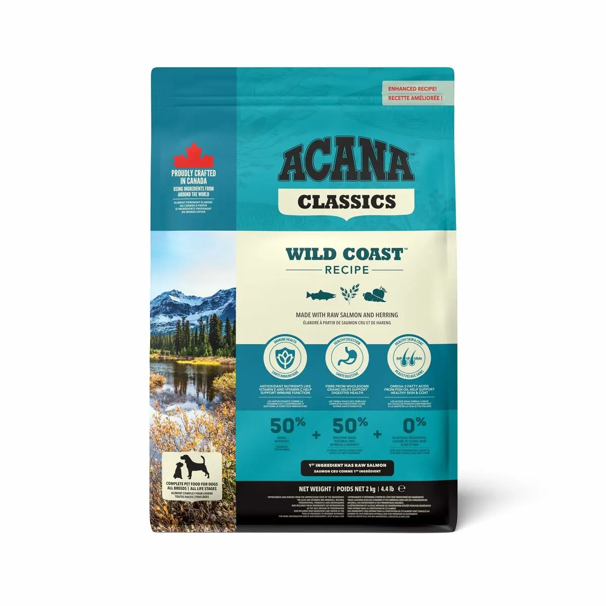 Io penso Acana Classics Wild Coast Adulto Salmone Pesce 2 Kg