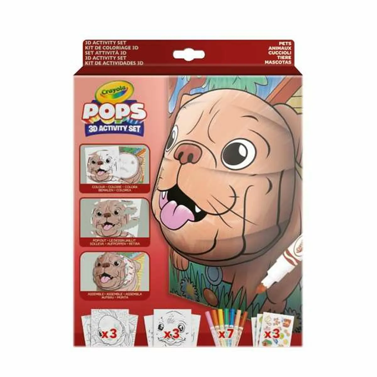 Gioco Fai-da-te Crayola 3D Color Pops Animali Domestici