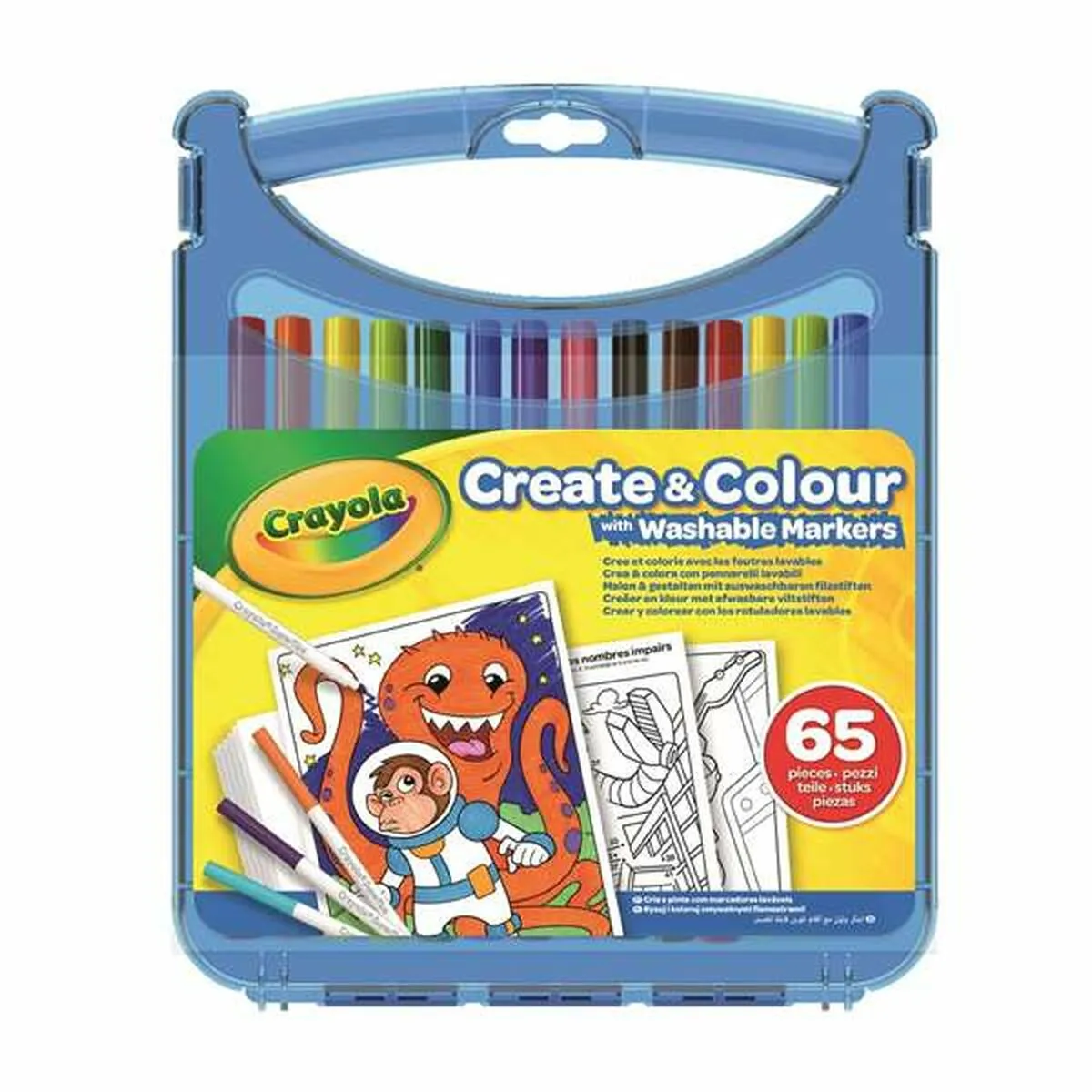 Set di Pennarelli Crayola Lavabili 65 Pezzi