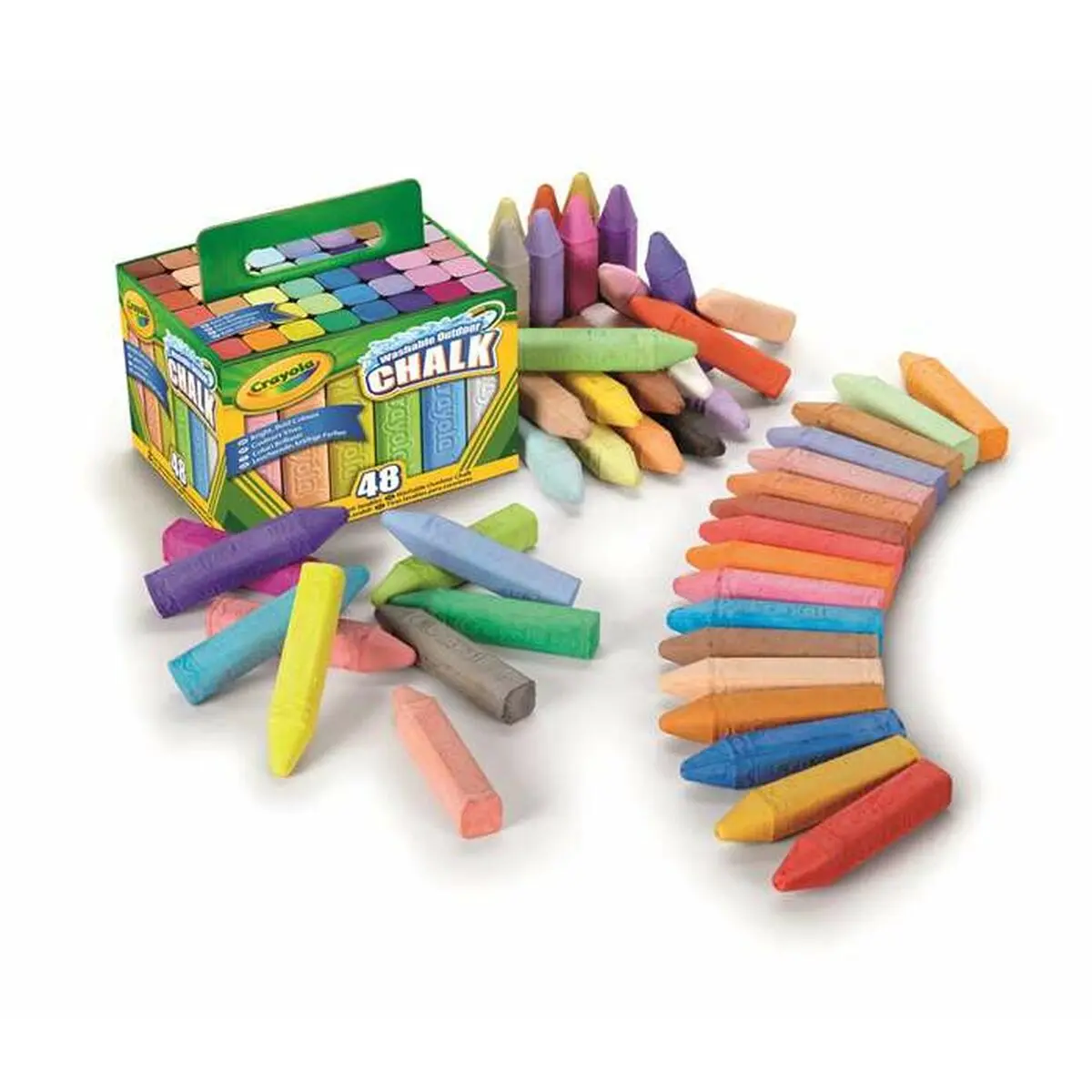 Gessi per pavimenti Crayola Maxi Multicolore Lavabili 48 Pezzi 17 x 13 x 12 cm