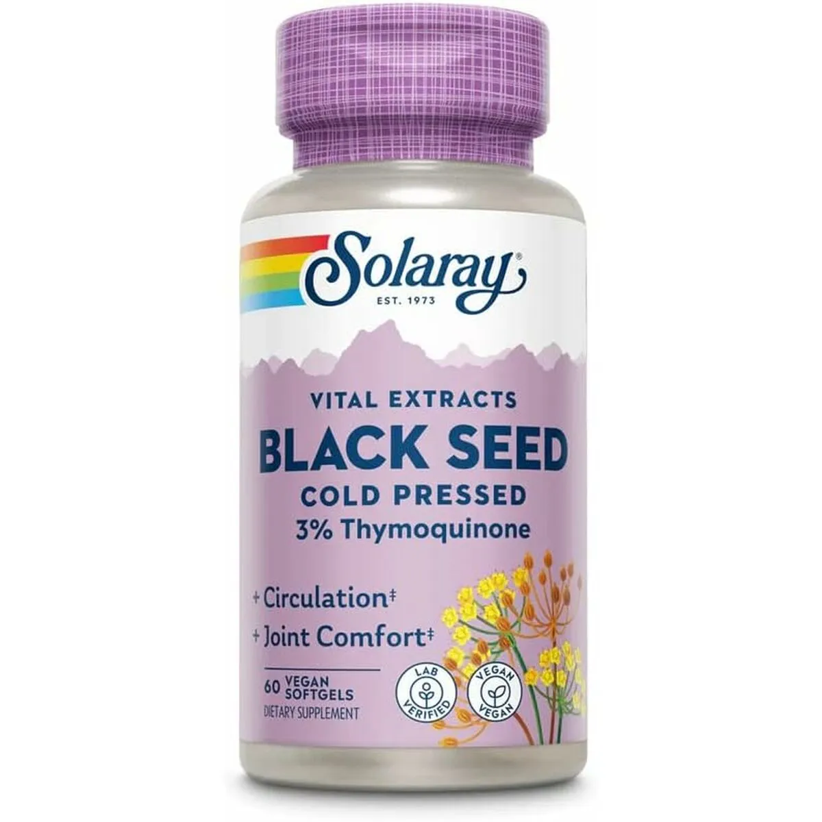 Integratore Alimentare Solaray Black Seed 60 Unità