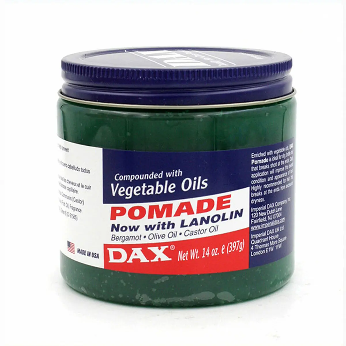 Argilla per Capelli Vegetable Oils Pomade Dax Cosmetics ‎ (397 g)