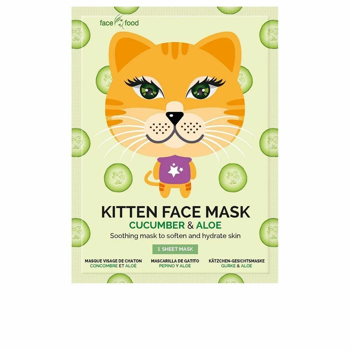 Maschera Calmante 7th Heaven Animal Kitten Cetriolo (1 Unità) (1 uds)