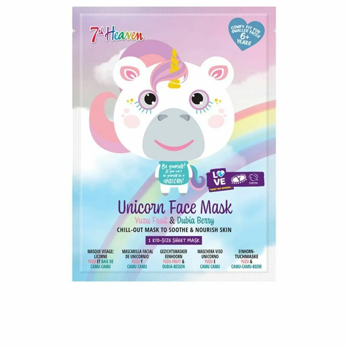 Maschera Viso 7th Heaven Animal Unicorn Rivitalizzante Nutriente (1 uds)