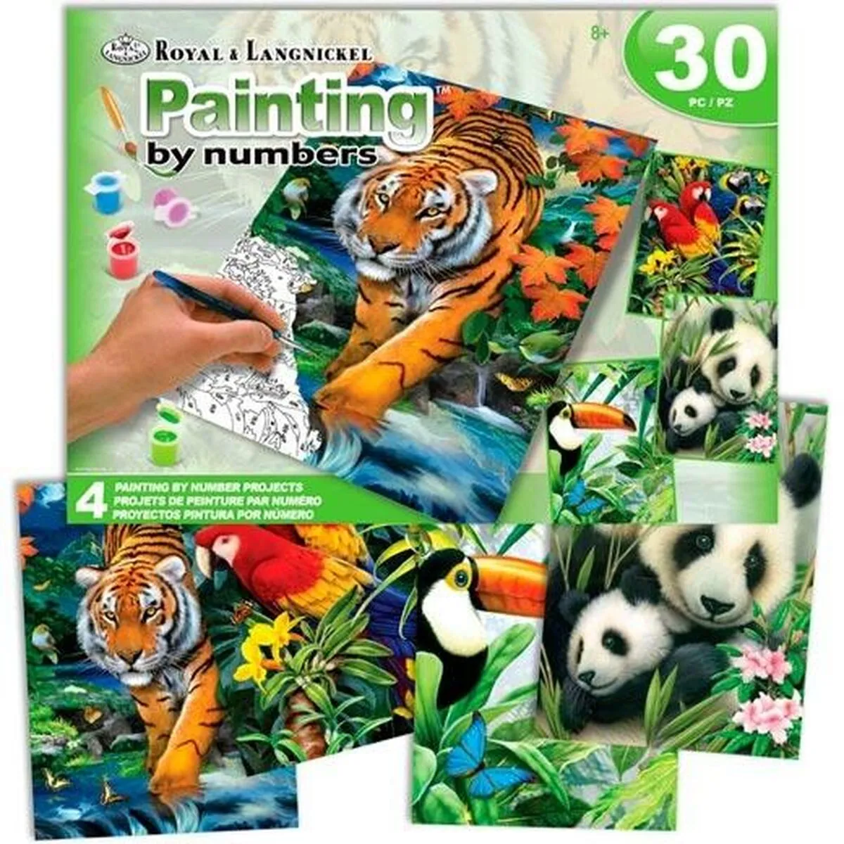 Set Pittura per Numeri Royal & Langnickel Jungle 30 Pezzi