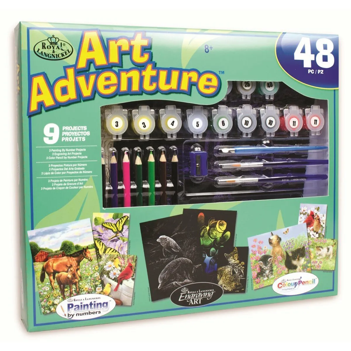 Set Pittura per Numeri Royal & Langnickel Art Adventure 48 Pezzi