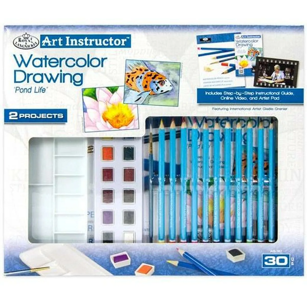 Set per Pittura ad Acquarello Royal & Langnickel Art Instructor 30 Pezzi