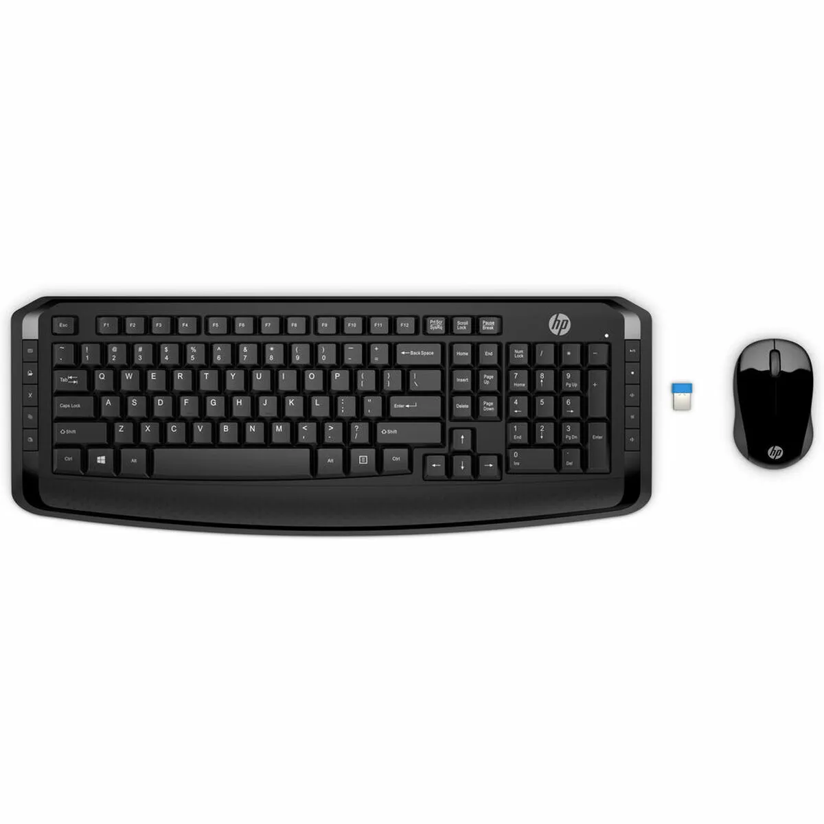 Tastiera e Mouse HP 3ML04AA#ABE Senza Fili Nero Qwerty in Spagnolo