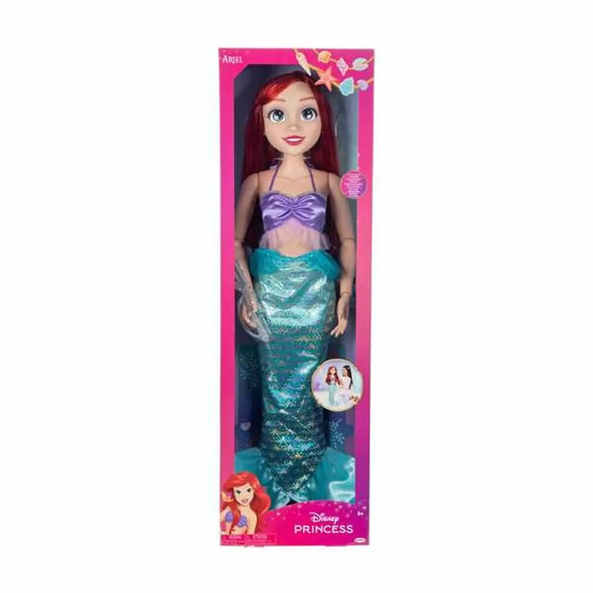 Bambola Disney Princess Ariel 80 cm