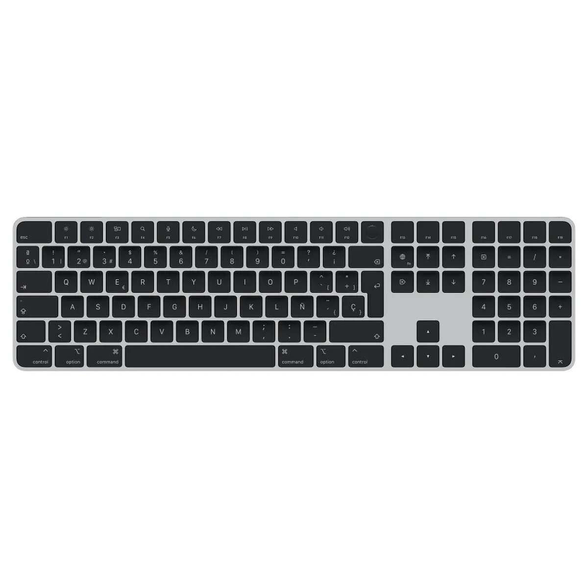 Tastiera Apple MMMR3Y/A Qwerty in Spagnolo Nero/Argentato