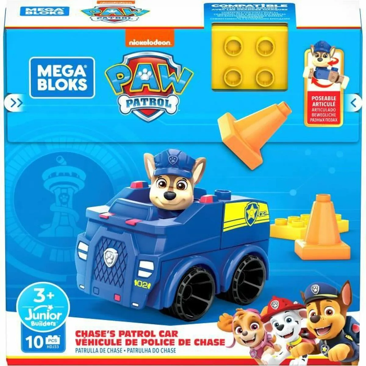 Playset Mega Construx Paw Patrol + 3 anni 10 Pezzi