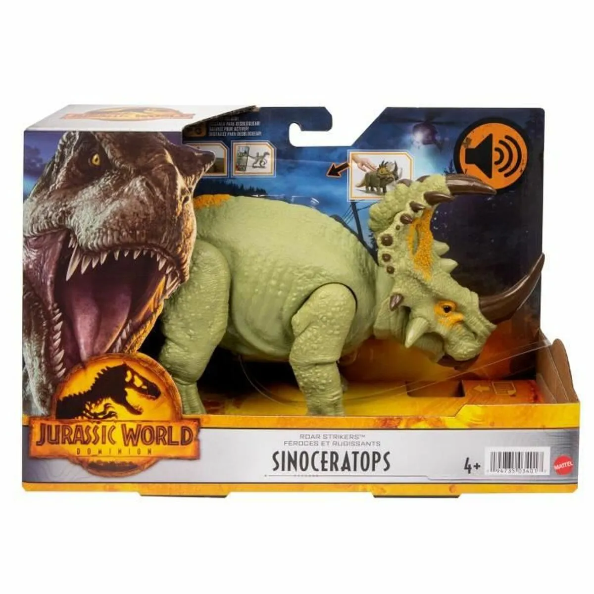 Statuetta Articolata Mattel Sinoceratops Dinosauro con suono