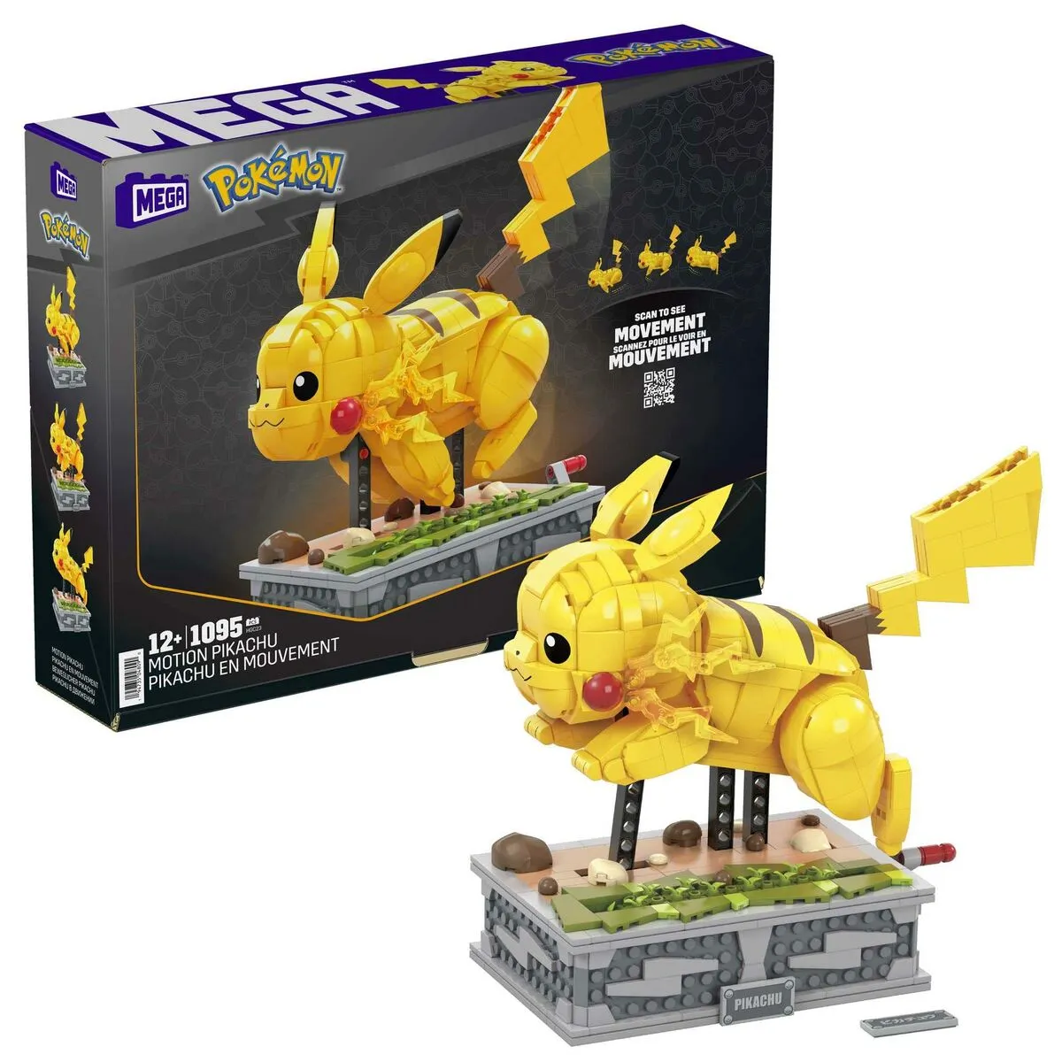 Kit di costruzione Pokémon Mega Construx - Motion Pikachu 1095 Pezzi