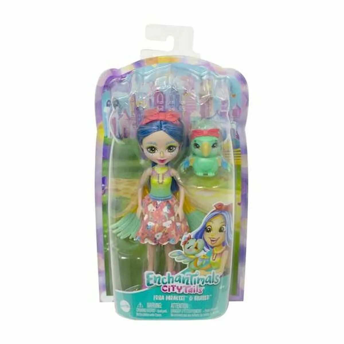 Bambola Mattel Enchantimals City Prita Parakeet & Flutter 15 cm