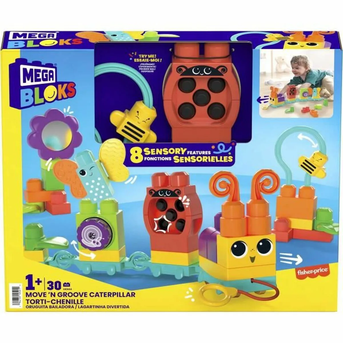 Set di Costruzioni Megablocks Mega Bloks + 1 Anno 30 Pezzi