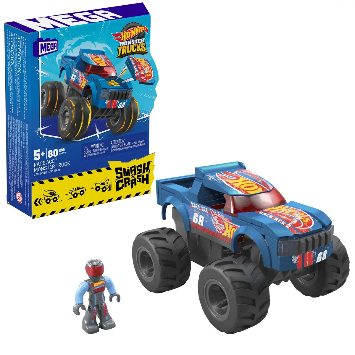 Kit di costruzione Hot Wheels Mega Construx - V8 Bomber Truck 80 Pezzi