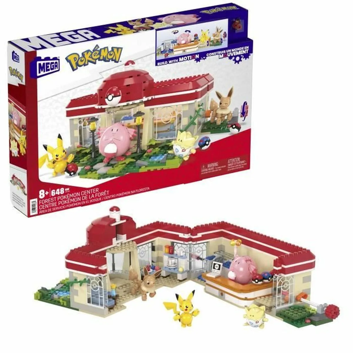 Kit di costruzione Pokémon Mega Construx - Forest Pokémon Center 648 Pezzi