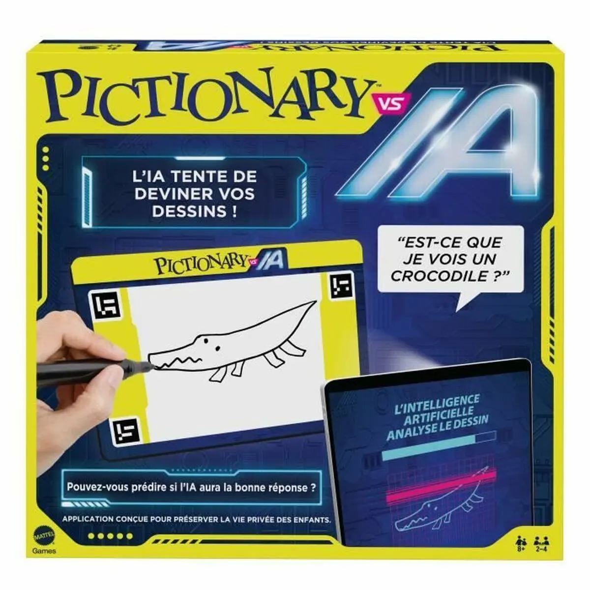 Gioco da Tavolo Mattel PICTIONARY® VS IA Jeu familial Pictionary Vs Intelligence Artificielle (FR)