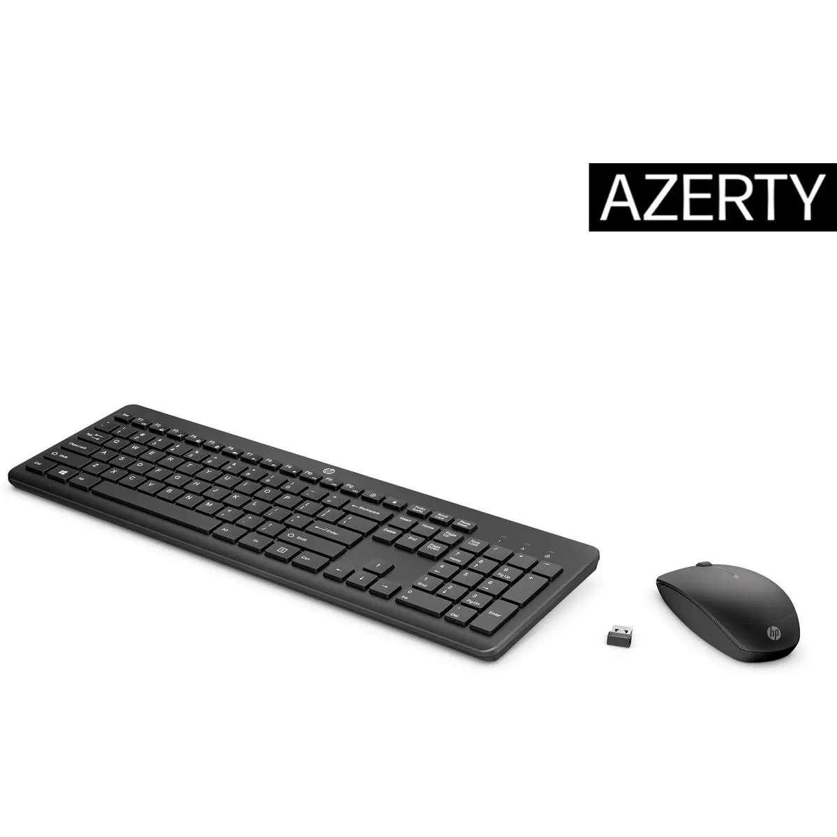 Tastiera e Mouse HP 3L1F0AA Azerty Francese Bianco Nero