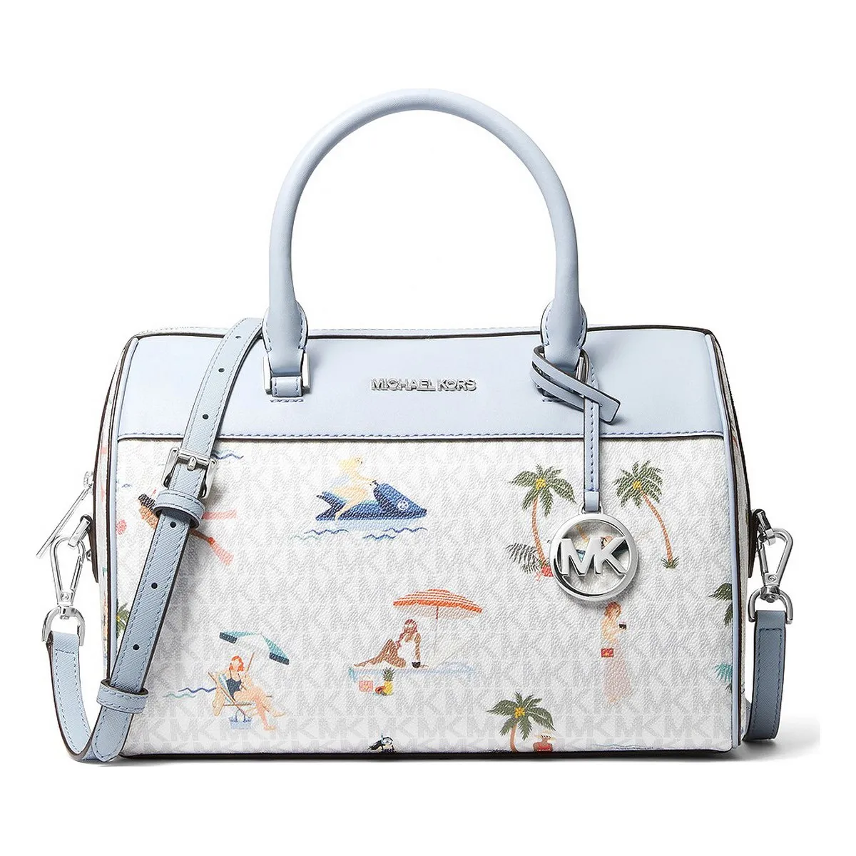 Borsa Donna Michael Kors 35T2S5CS2B-BRIGHT-WHT Azzurro 30 x 22 x 16 cm