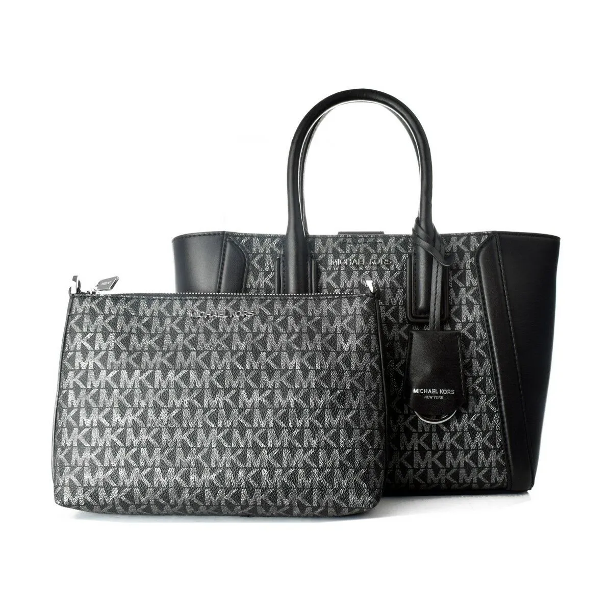 Borsa Donna Michael Kors 35F2S6KC5V-BLK-SILVER Nero 24 x 20 x 8 cm