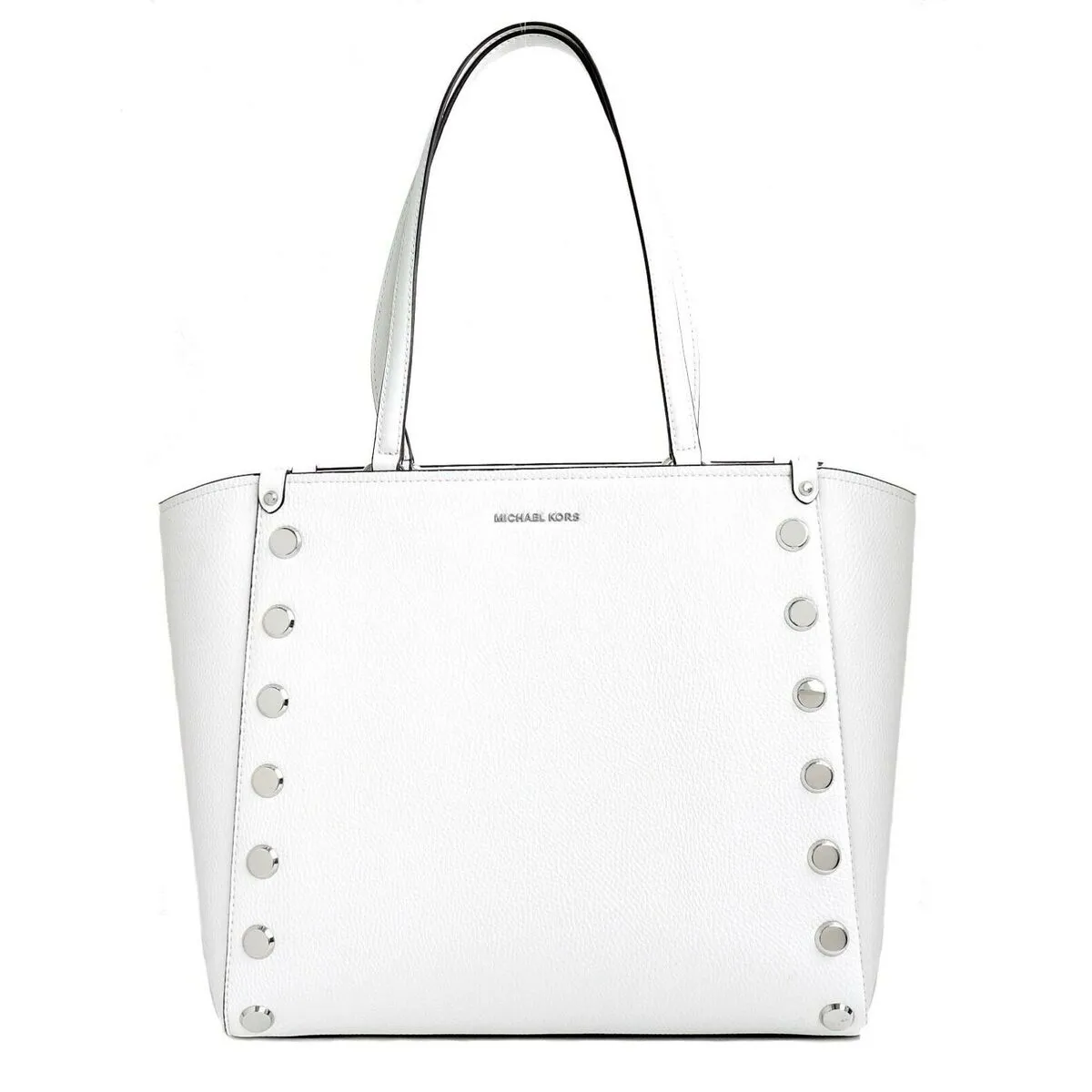 Borsa Donna Michael Kors Holly Bianco 35 x 30 x 17 cm