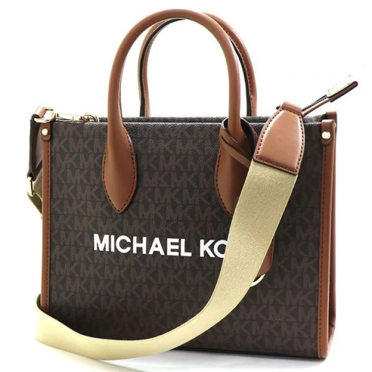 Borsa Donna Michael Kors Mirella Marrone 25 x 20 x 8 cm