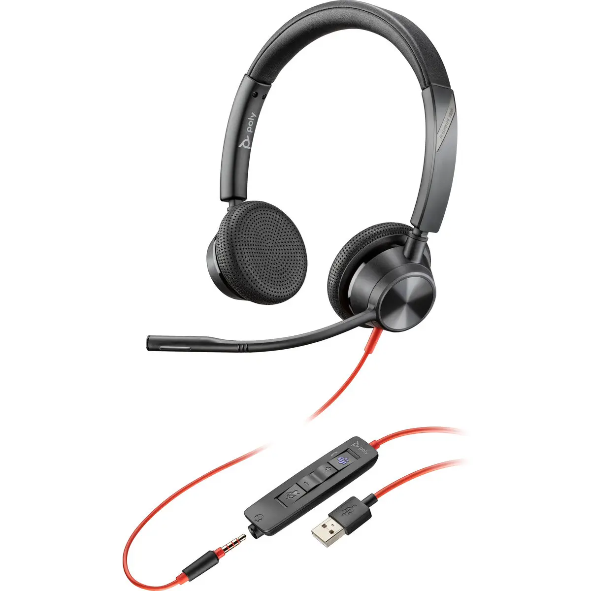 Auricolari con Microfono HP Blackwire 3325-M Nero