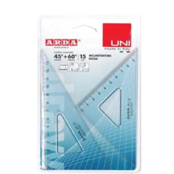 CONF2 SQUADRE UNI 45°E 60°   12CM