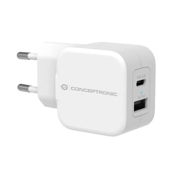 2 PORT USB CHARGER WHITE PD 20W