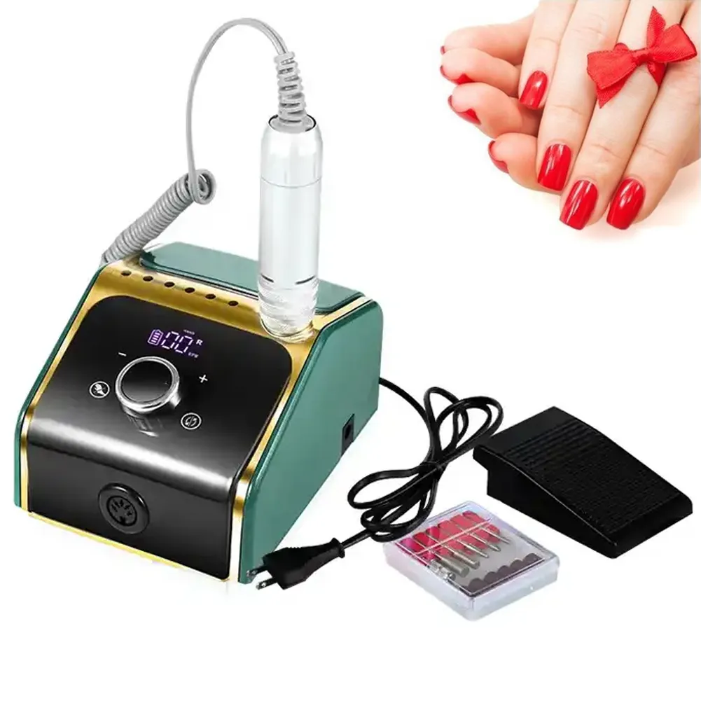 Fresa Elettrica per Unghie Lima Professionale Manicure Pedicure 6 Accessori 50 W (1)