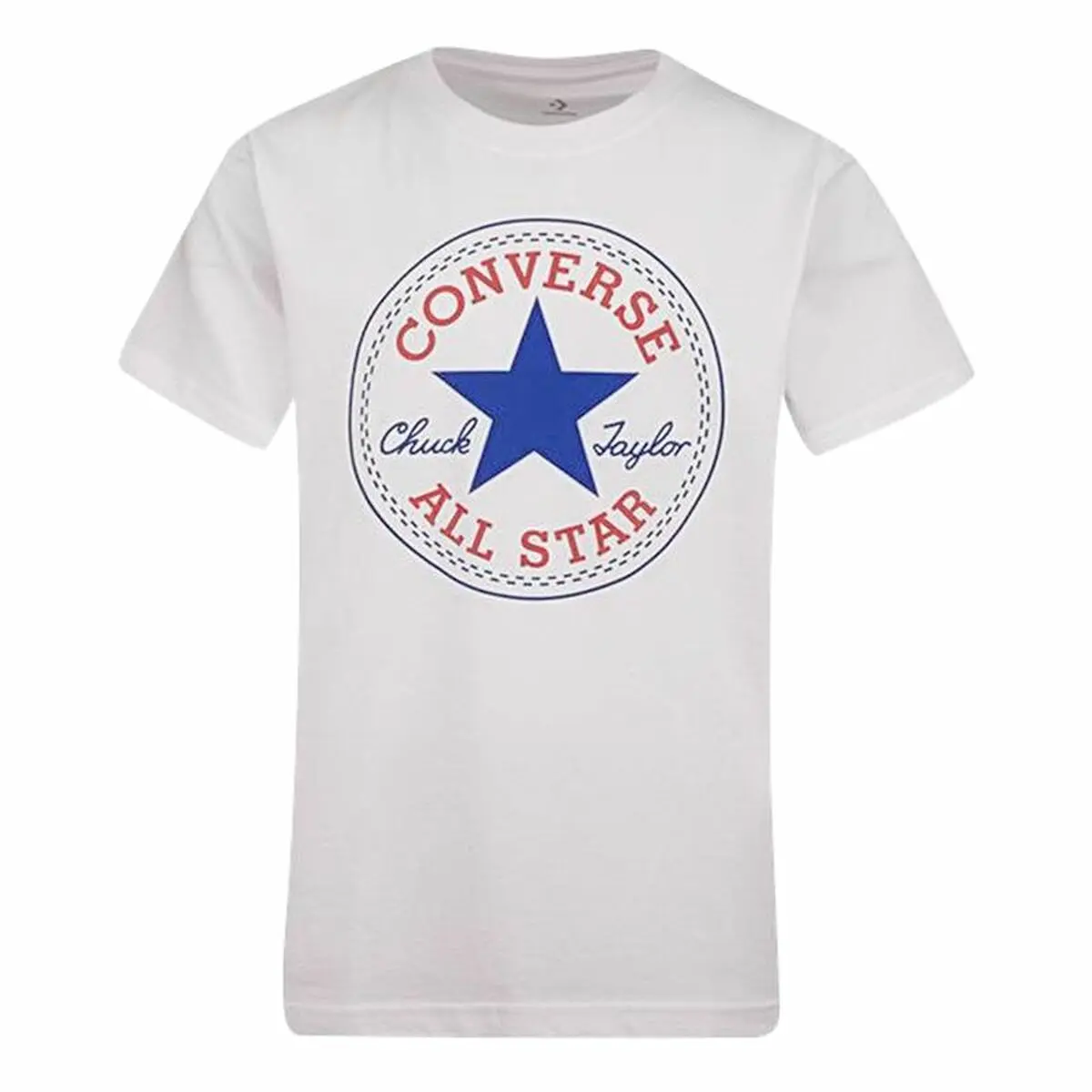 Maglia a Maniche Corte per Bambini Converse Bianco 16 Anni