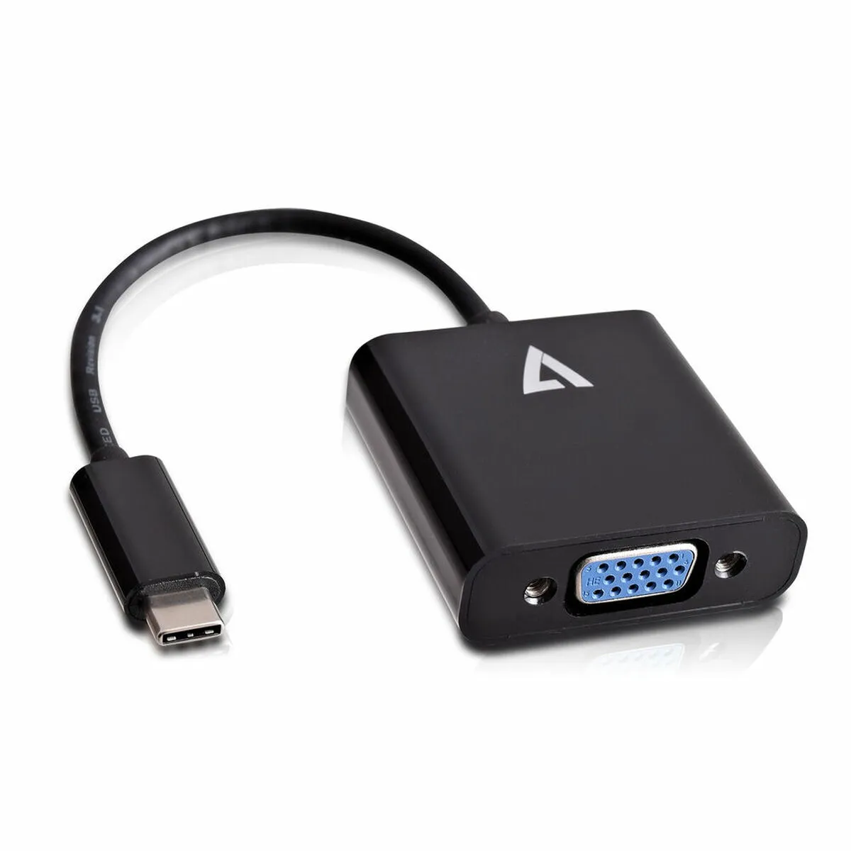 Adattatore USB C con VGA V7 V7UCVGA-BLK-1E       Nero