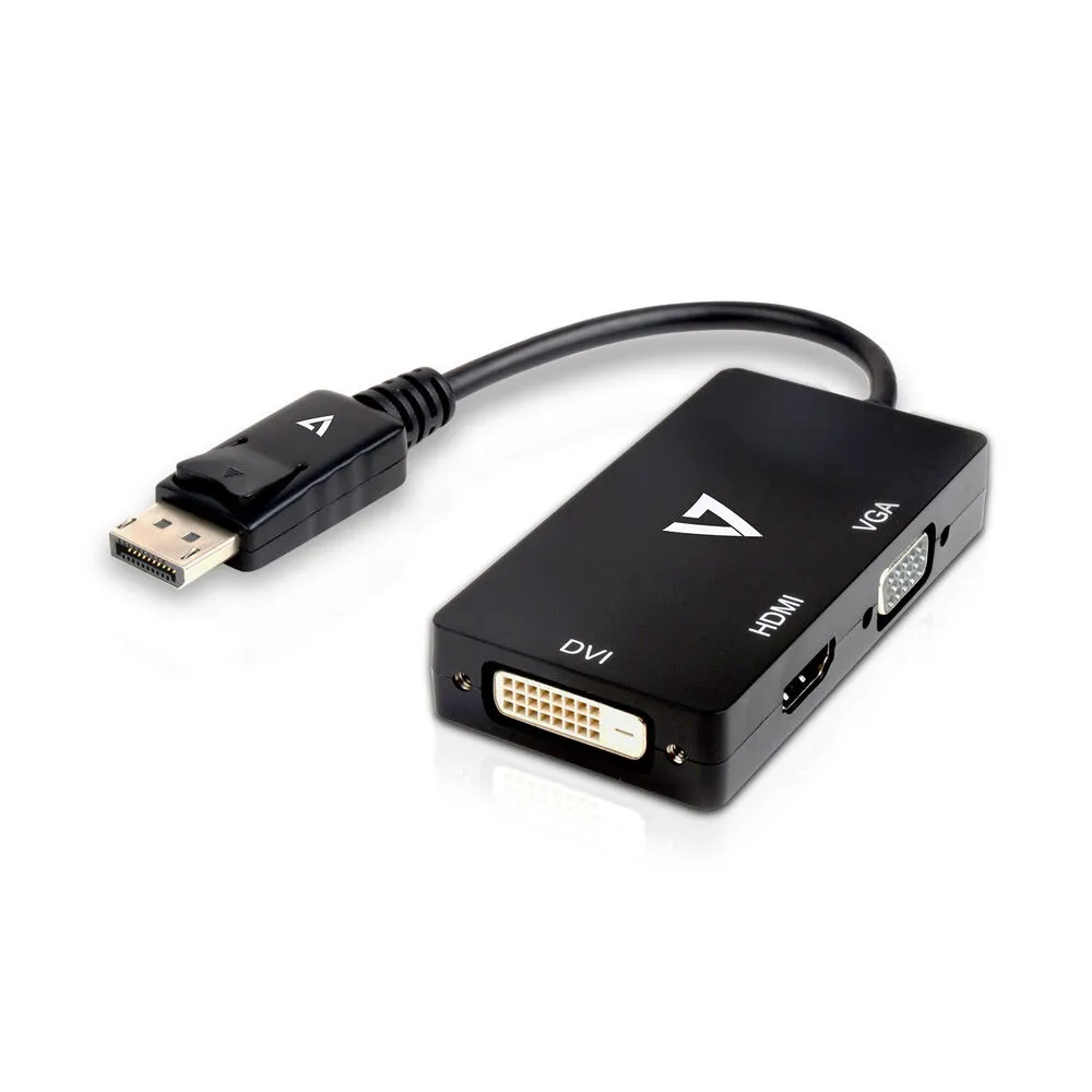 Adattatore Mini DisplayPort con VGA/DVI/HDMI V7 V7DP-VGADVIHDMI-1E   Nero