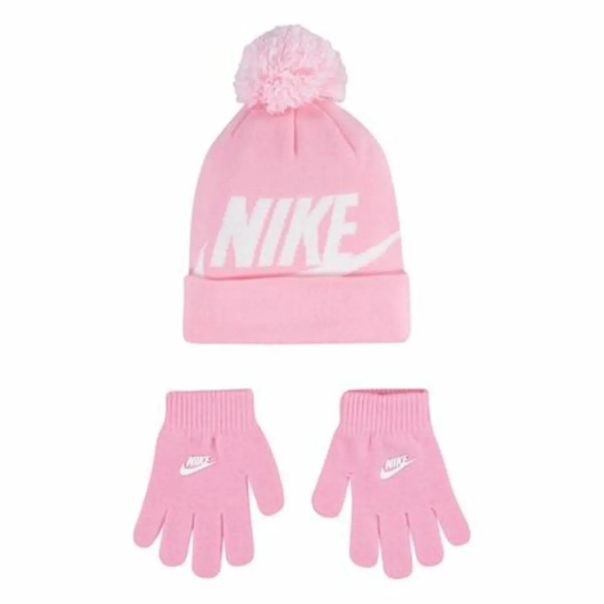 Berretto e Guanti Nike Swoosh Rosa