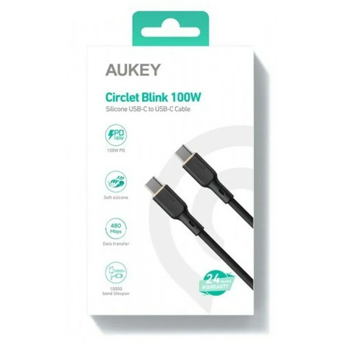 Cavo USB-C Aukey CB-SCC102 Nero 1,8 m