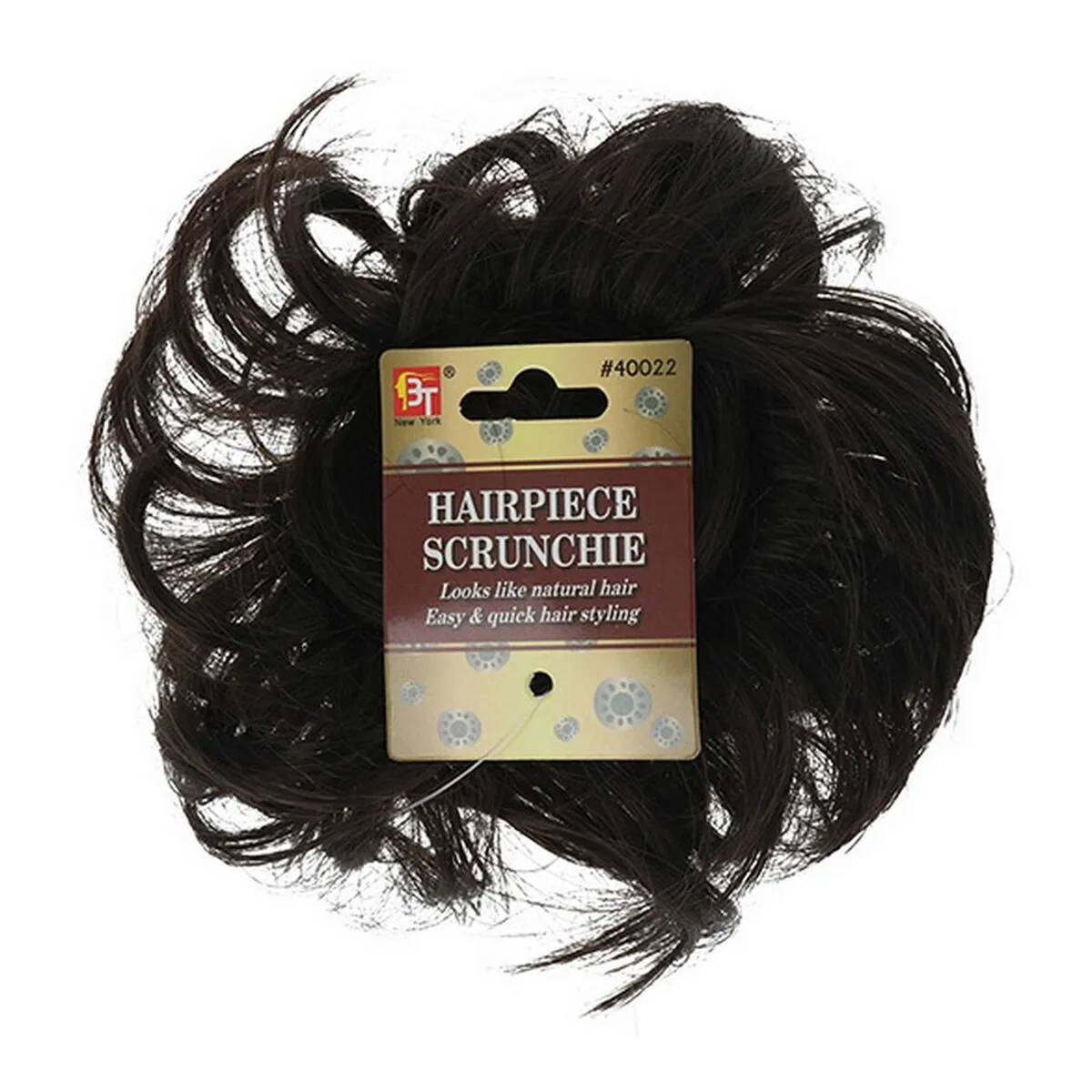 Ciambella per Chignon Beauty Town Scrunchie Natural Preto Nero