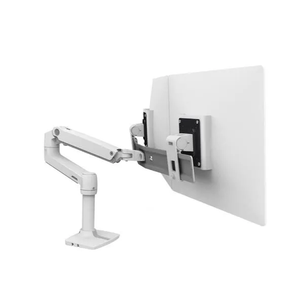 LXDESK DUAL DIRECT ARM BRIGHT WHITE